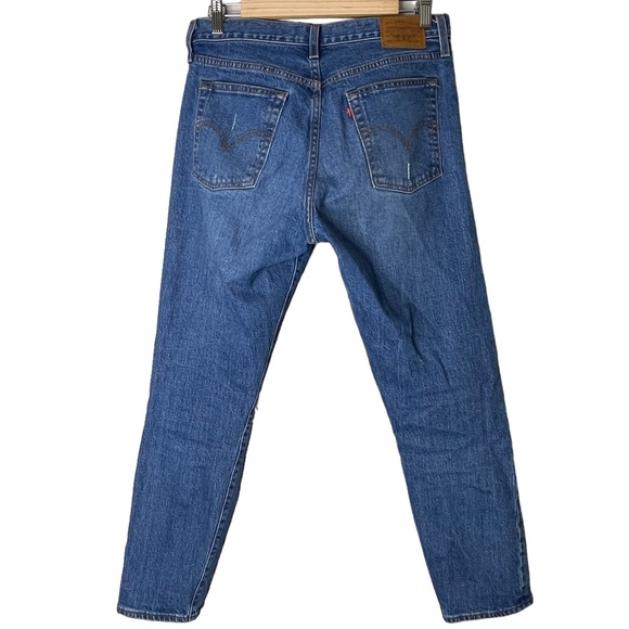 Levi’s Wedgie High Waist Slim Leg Torn Distressed Button Fly Jeans - Picture 3 of 11